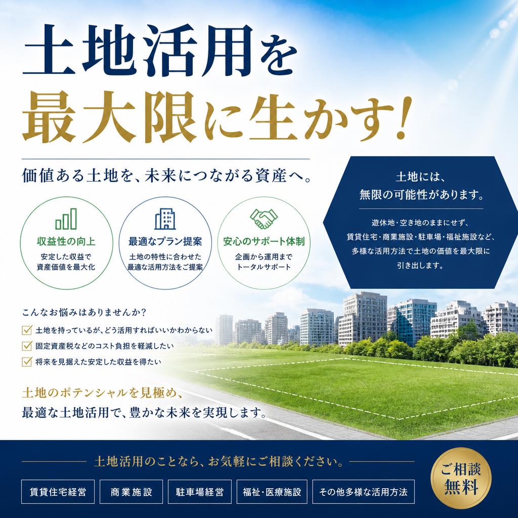 土地活用を最大限に生かす！